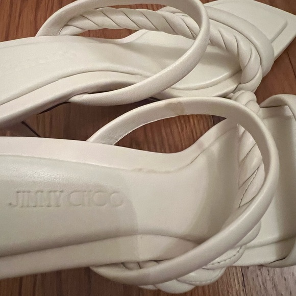 NWT JIMMY CHOO BRAIDED HEELS SIZE 37.5 7 US - Picture 4 of 13